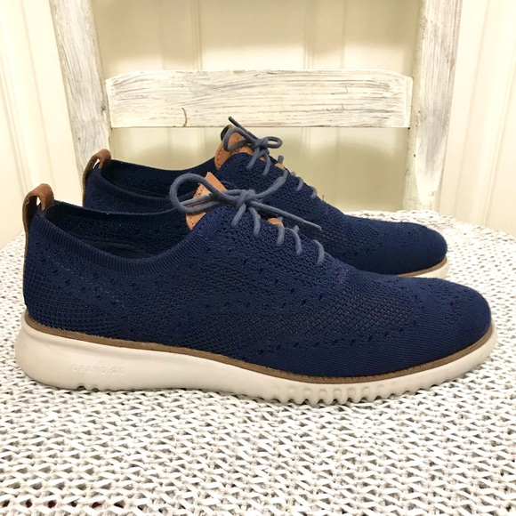 Cole Haan Zerogrand Knit Wingtip Oxfords Navy main image 16